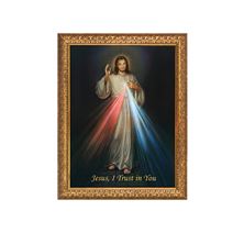 DIVINE MERCY -  FRAMED ART  -  10 1/4" X 12 1/4"