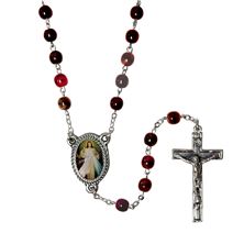 DIVINE MERCY ROSARY WITH PICTURE MEDAL