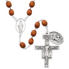 FRANCISCAN CROWN 7-DECADE ROSARY WITH MIRACULOUS MEDAL CENTER