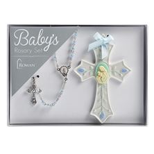 BABY BOY ROSARY and CRIB CROSS