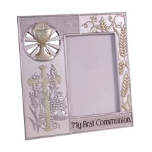 MY FIRST COMMUNION - SILVER and GOLD PICTURE FRAME