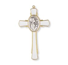 GOLD AND WHITE 5" COMMUNION CROSS - BOY