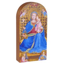 VIRGIN OF HUMILITY BY FRA ANGELICO ARCHED ICON BLOCK - 3 X 6