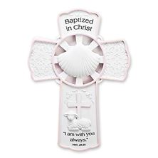 BAPTIZED IN CHRIST WALL CROSS - GIRL