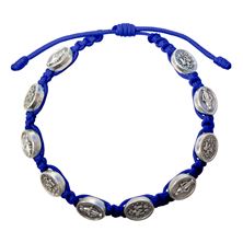 MIRACULOUS MEDAL CORDED BRACELET - BLUE