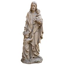JESUS WITH CHILDREN OUTDOOR STATUE