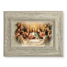 LAST SUPPER BLESSING FRAMED ART - 8 1/2" X 6 1/2"
