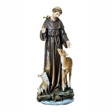 ST. FRANCIS WITH ANIMALS STATUE - 14"