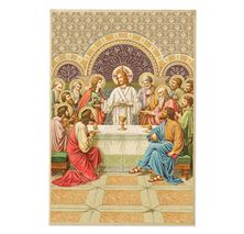 LAST SUPPER TEXTURED WOOD PLAQUE - 4" x 6"