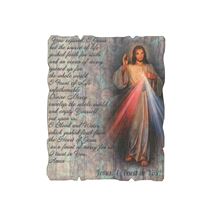 DIVINE MERCY VINTAGE WOOD PLAQUE - 4¼” x 5¼”