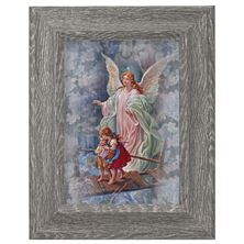 GUARDIAN ANGEL FRAMED ART - 7 1/2" X 9 1/2"