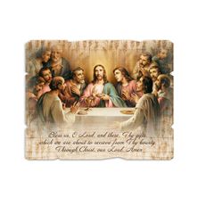 LAST SUPPER WOOD WALL PLAQUE - 5 1/4" X 4 1/4"