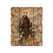 ST. FRANCIS VINTAGE WOOD PLAQUE - 9"