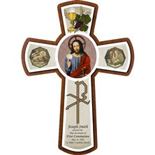 PERSONALIZED WALL CROSS - EUCHARISTIC