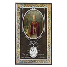 ST. HUBERT HAND ENGRAVED PEWTER MEDAL ON 24” CHAIN – WITH PAMPHLET