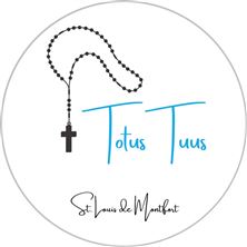 TOTUS TUUS ROUND STICKER - 4"