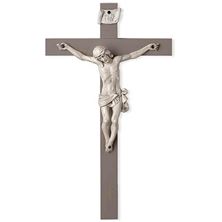 FONTANINI LIGHT GREY CRUCIFIX WITH CARRARA STYLE CORPUS - 12"