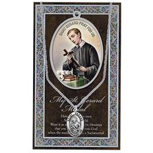 GENUINE PEWTER ST. GERARD MEDAL WITH CARD