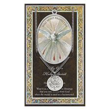 HOLY SPIRIT HAND ENGRAVED PEWTER MEDAL ON 24” CHAIN – WITH PAMPHLET