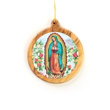 OUR LADY OF GUADALUPE OLIVE WOOD ORNAMENT
