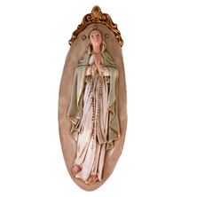 OUR LADY OF LOURDES OVAL PLAQUE - 16 1/2"