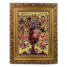 JESSE TREE - FRAMED GREEK ICON 5 ¾” x 7 ¼"