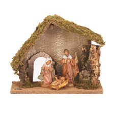 FONTANINI THREE FIGURE NATIVITY WITH STABLE