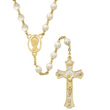 PEARL AND GOLD EUCHARISTIC ROSARY