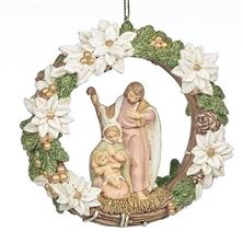 FONTANINI® HOLY FAMILY WREATH ORNAMENT – 4 1/2”