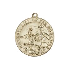 14KT GOLD ST KATERI MEDAL - 1 1/4" x 1 1/8"