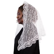 LACE MANTILLA / CHAPEL VEIL - WHITE