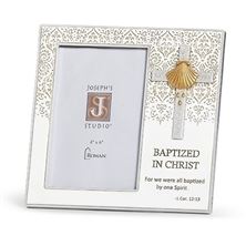 "BAPTISED IN CHRIST" BAPTISMAL PICTURE FRAME