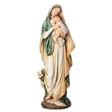 VIRGIN AND CHILD STATUE - 16"