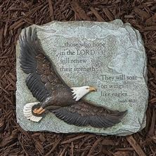 ON EAGLES WINGS GARDEN STONE
