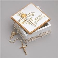 FIRST HOLY COMMUNION ROSARY/KEEPSAKE BOX