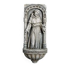 ST. FRANCIS HOLY WATER FONT - 9 3/4"
