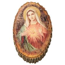 RUSTIC WALL PLAQUE - IMMACULATE HEART OF MARY