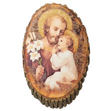 RUSTIC WALL PLAQUE - ST. JOSEPH