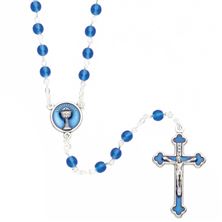 BLUE BEAD FIRST COMMUNION ROSARY