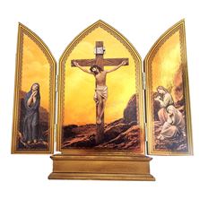 CRUCIFIXION TRIPTYCH - RENAISSANCE COLLECTION - 10"