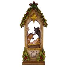 TO US A CHILD IS GIVEN STABLE SCENE