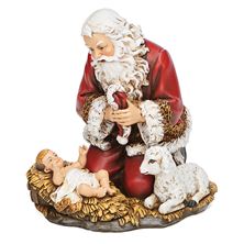 KNEELING SANTA STATUE