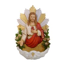 SACRED HEART OF JESUS - HOLY WATER FONT - 6 1/2"