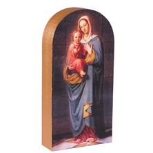 OUR LADY WITH CHILD JESUS ARCHED ICON BLOCK - 3 X 6