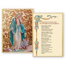 OUR LADY OF GRACE / MIRACULOUS MEDAL MOSAIC PLAQUE