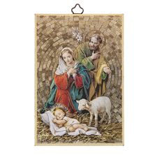 HOLY FAMILY MOSAIC PLAQUE