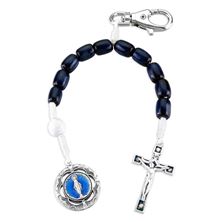 Blue Miraculous Medal Back Pack/Belt Loop Rosary Clip