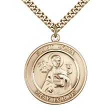 14KT GOLD FILLED ST JOHN THE APOSTLE PENDANT WITH CHAIN - 1" x 7/8"