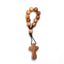 SINGLE DECADE OLIVE WOOD ROSARY WITH COMFORT CROSS
