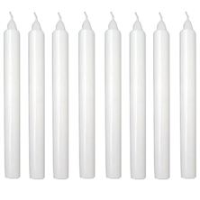 PACKAGE OF EIGHT WHITE TAPER CANDLES